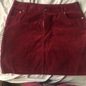 Super cute red mini skirt